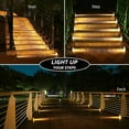 thumbnail image 6 of Outdoor Stair Lights 8 Pack, Solar Step Lights Waterproof IP67,80 Lumen, Led Step Lights Outdoor for Garden Backyard Stair, Staircase, Front Step, Front Porch and Deck(Warm White), 6 of 6