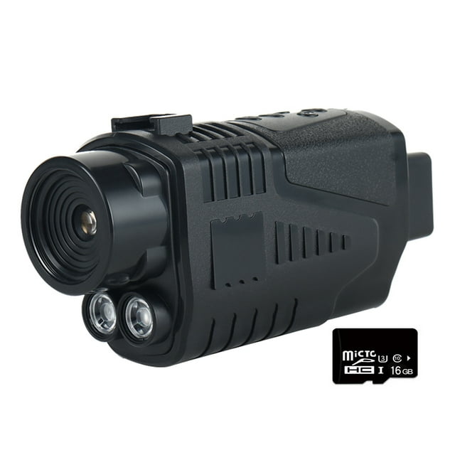 Riwcyla Portable Monocular Infrared Day Night Use Photo Video Playback Modes 5X Digital Zoom 300M Full Dark Viewing Distance for Hunts Boating Journey