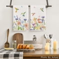 thumbnail image 2 of SOME THING Anemone Flower Hummingbird Kitchen Towels Dish Towels, 18x26 Inch Seasonal Spring Summer Wild Floral Holiday Decoration Hand Towels Set of 2, 2 of 6