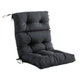 thumbnail image 2 of Cojín para Silla con Respaldo Al Aire Libre, Cojín para Mecedora, Cojín para Silla con Respaldo Alto de Primavera Y Verano, Cojín para Silla de Jardín Negro, 2 of 8