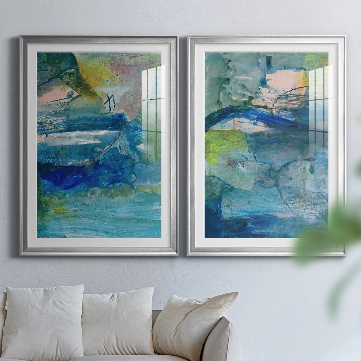 Wexford Home Spring Winds VII Premium Framed Print, 26.5" x 36.5" - Ready to Hang, Silver (Set of 2)