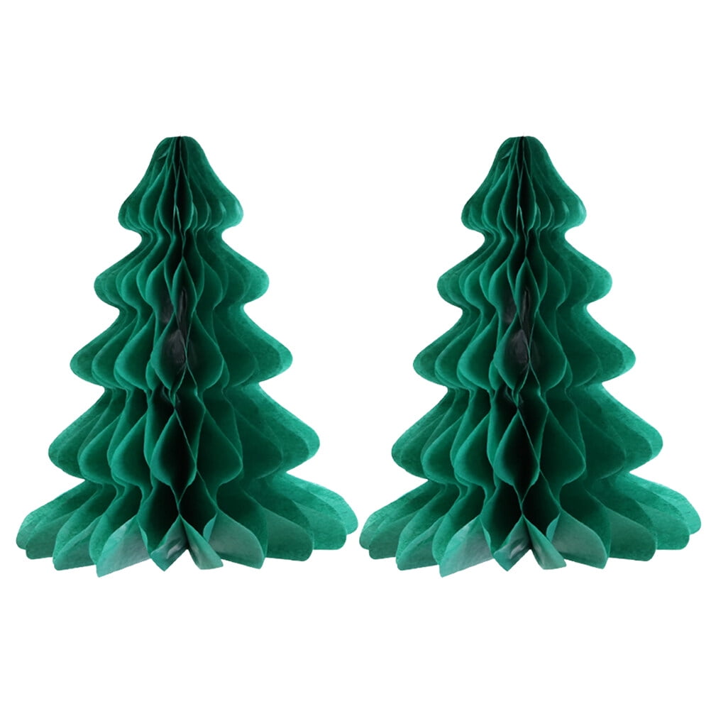 2pcs Paper Christmas Tree Table Decoration Design Christmas