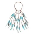 thumbnail image 4 of Eye-catching Feather Hair Hoop Bohemia Style Headband Wedding Party Women Bride Hair Styling Photoshoots Headwear deep red, 4 of 4
