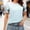 Light Blue, variant on ATENAR T Shirts for Women Breathable Shirts Fashion Casual Tops Hot Pink XL