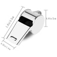 thumbnail image 6 of Referee and Scorekeeping Metal Referee Whistle Stainless Steel Extra Whistle with Lanyard for School Sports Soccer Football Basketball 3Pc, 6 of 8