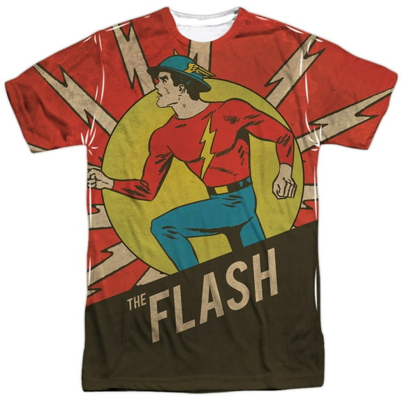 Dc Flash - Vintage Comic Flash - Short Sleeve Shirt - Small