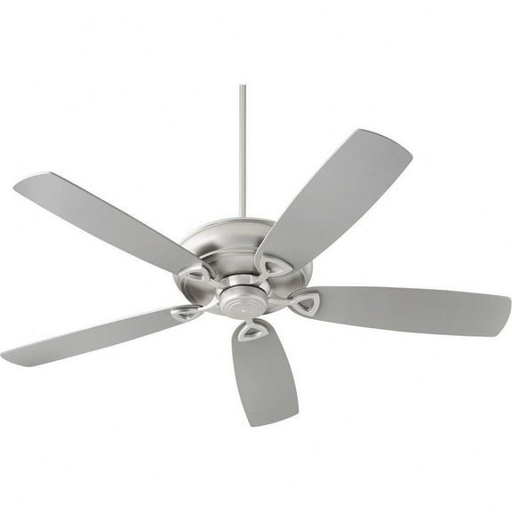Darwin Farm Ceiling Fan in Soft Contemporary Style 62 inches Wide By 14 inches High-Satin Nickel Finish-Silver/Walnut Blade Color Bailey Street Home