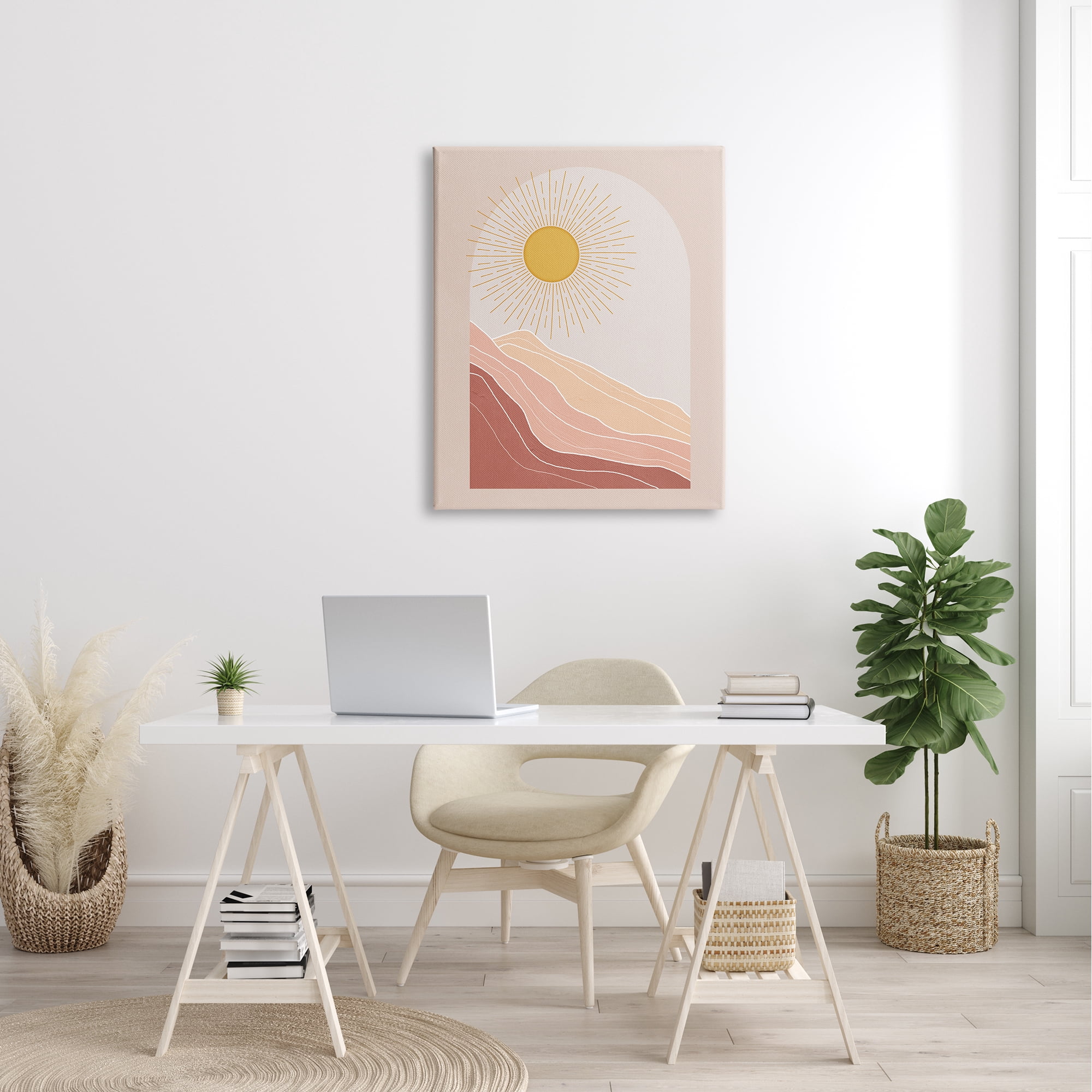 Stupell Industries Rocky Deserted Ridges Patterned Radiant Sunlight ,30 x 40, Design by Nina Blue