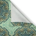 thumbnail image 5 of Ambesonne Ethnic Grommet Curtain, Abstract Flower Vibrant, 50" x 108", Pale Yellow Turquoise, 5 of 6