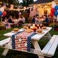 thumbnail image 4 of BZPIZ 4th of July Table Runner Red/ White/Blue Stripe Stars Memorial Day Patriotic Independence Day Table Decoration Home Kitchen Dining Indoor Outdoor Farmhouse Decor 13x72 Inch, 4 of 6