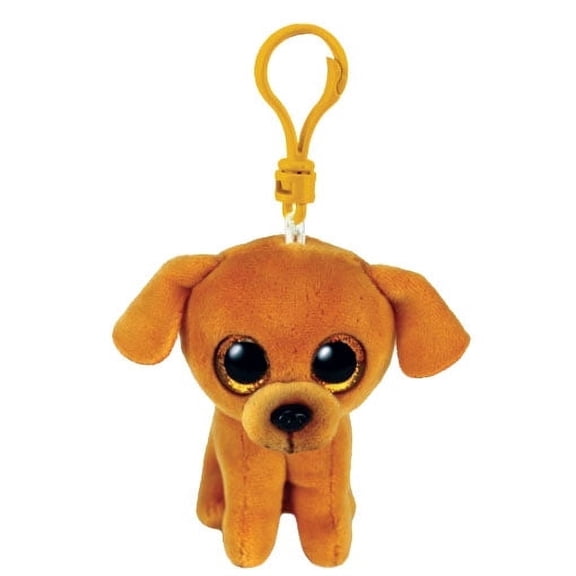Ty Beanie Boos Zuzu the Brown Dog Key Clip 3" – Plush Puppy with Glitter Eyes Collectible Toy