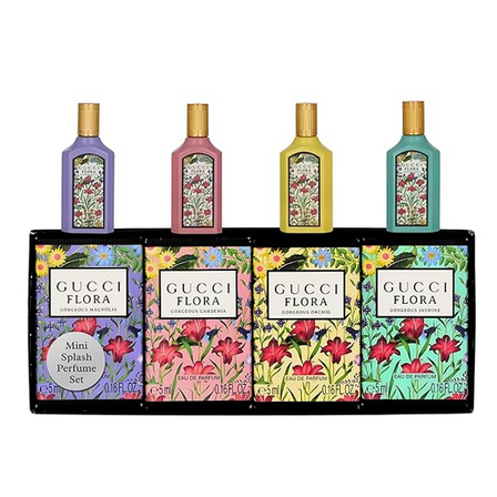 Gucci Flora Gorgeous Magnolia, Gardenia, Orchid, Jasmine Womens Mini Set NIB