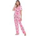 thumbnail image 3 of White Mark Ensemble de Pyjama Tropical à Manches Courtes pour Femmes, 3 of 6