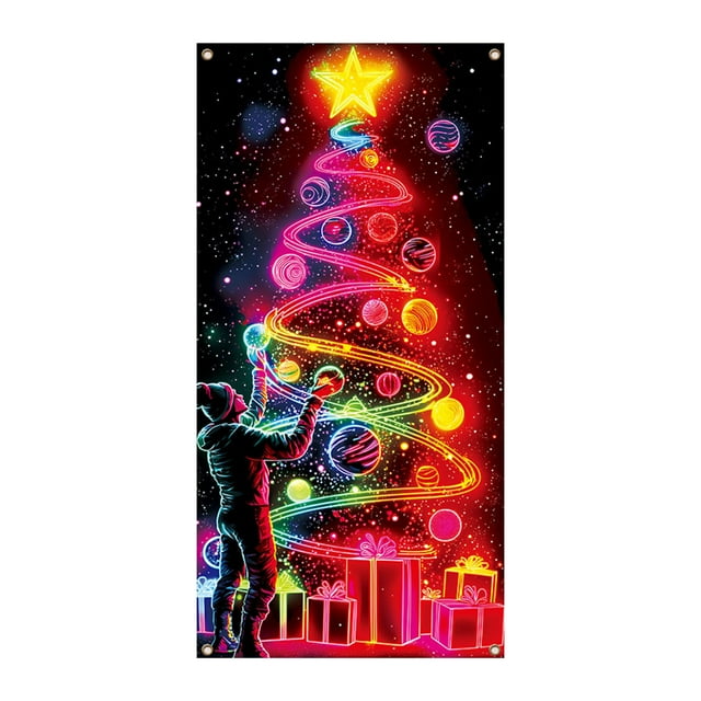 TIELUTT Porte d'Entrée Couverture de Porte Fluorescente Bannière de Porte Fluorescente Activée Lueur Nocturne Bannières Jour Commémoratif pour Extérieur Bannière Joyeuses Pâques pour Cheminée Drapeau Vol 2 Bannière Alphabet pour Chambre d'Enfant Drapeau