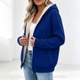 thumbnail image 4 of Mifsaly Womens Sherpa Fleece Lined Jackets Full Zip Hoodies Fall Winter Thermal Daily Going Out Athletic Casual Outfits with Pockets, 4 of 6