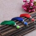 thumbnail image 2 of U8MO 8cm Key Chian Pendant Ice Silk Lobster Clip Tassel Trim Jewelry Making 13 Colors-1# red, 2 of 9