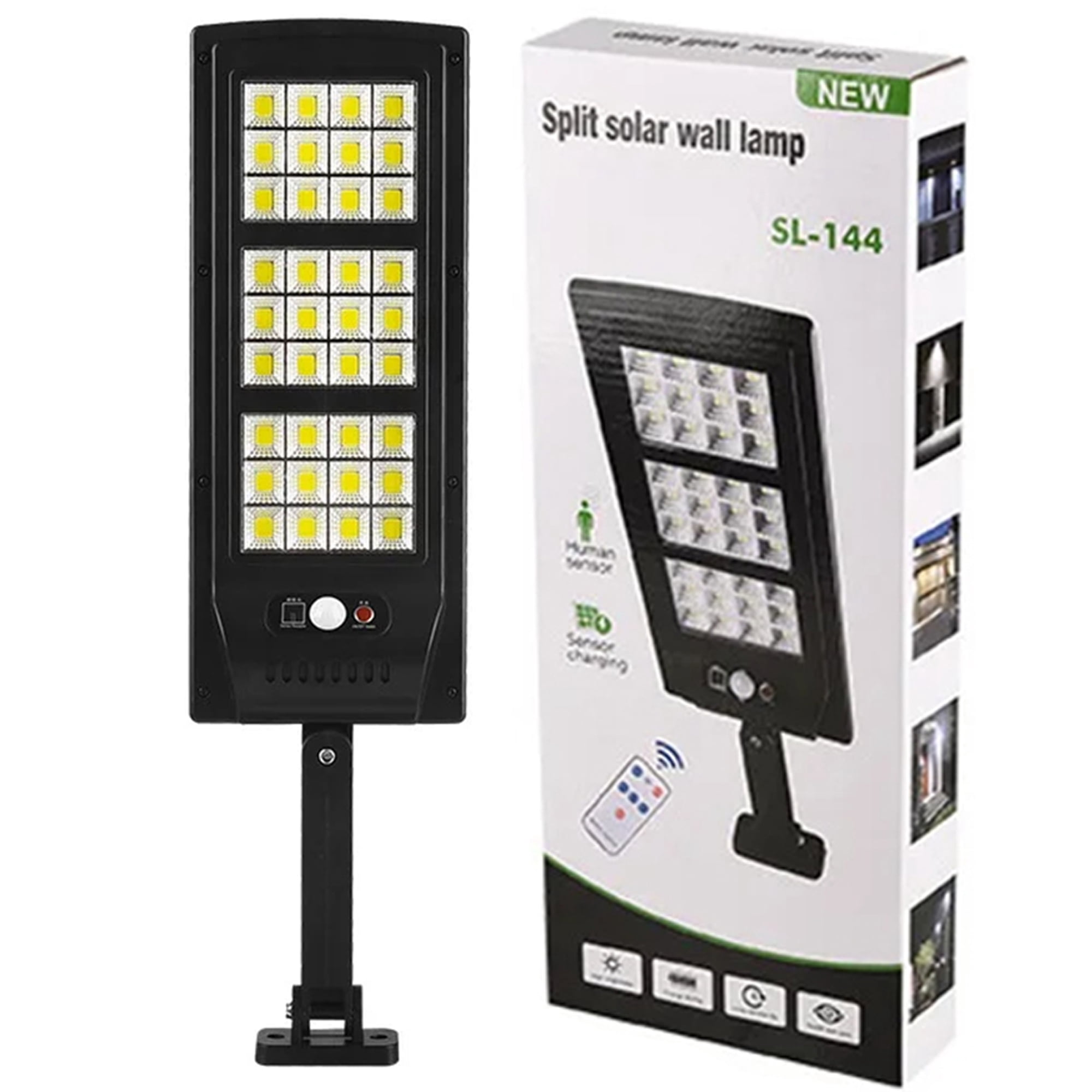 Solar Street Lights,180°Wide Angle Motion Sensor Solar Flood Light for Yard,Fence,Garden,Patio
