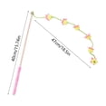 thumbnail image 3 of EGNMCR Real Wood Cats Wand Toy Long Handle Teaser With Boll Interactive Cats Exercise Toy For Indoor Cats Lasting Scratch Counteractive Cats Fishing Pole Polyester cat toy, 3 of 6