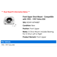 thumbnail image 2 of Front Upper Strut Mount - Compatible with 1993 - 1997 Volvo 850 1994 1995 1996, 2 of 2