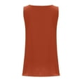 thumbnail image 6 of UPPADA Womens Linen Tank Top Sleeveless Round Neck Double Layered Flowy Hem Casual Blouse for Summer Daily Wear Vacation and Casual Outfits,orange tank tops S, 6 of 9