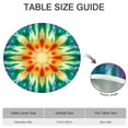 thumbnail image 6 of Rainbow Tie Dye Mandala Pattern Round Fitted Tablecloth with Elastic Edge,Dining Table Cover Waterproof,Outdoor Round Tablecloth for Camping,Dining,Indoor and Outdoor, 6 of 7