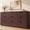 Dark Oak, variant on Hvoonc 63" Wide 9 Drawer Dresser with Faux Marble Top and 2" Thick Side Board, Large Oak Storage Cabinet for Bedroom Living Room
