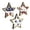 A004- Style D, variant on Patriotic Decor Rustic Farmhouse Wood Star Decorations Fourth of July Red White Blue Home Decor for Wall Shelf Table Centerpiece 3 Pack