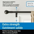 thumbnail image 3 of Mainstays Easy Install Decorative Window Curtain Rod, Adjustable, 18” - 48”, 3 of 7