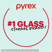 Pyrex Simply Store 7-Cup Round Glass Food Storage Dish,Blue