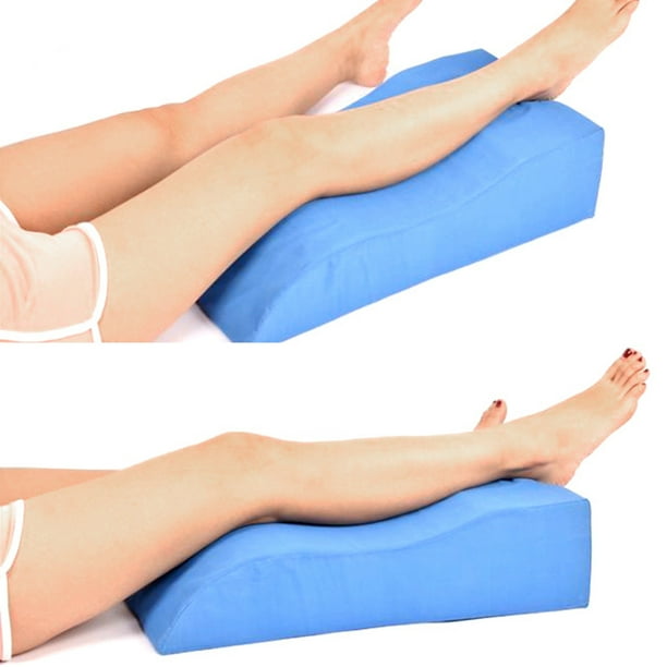 Neinkie Leg Elevation Pillow Foam Wedge Pillows For Leg Knee High Density Sponge Bed Sleeping Leg Raiser Rest Relax Support Pillow Cushion Blue 60cm