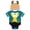 Blue Yellow Beast, variant on Peter Pan Baby Boy or Girl 2-Piece Cosplay Bodysuit and Hat Set Green