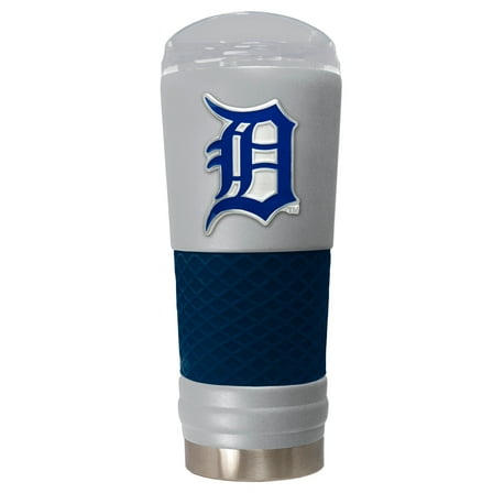 Gray Detroit Tigers 24oz. Powder Coated Draft Travel Mug