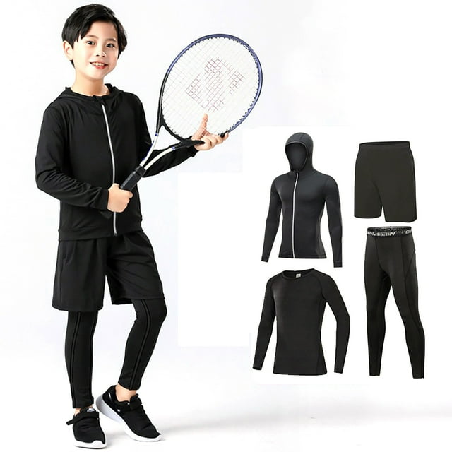 Baby Boy Outfits Base Layer Athletic Compression Running Pants Tights Newborn Boy Clothes Black 2-3 Years