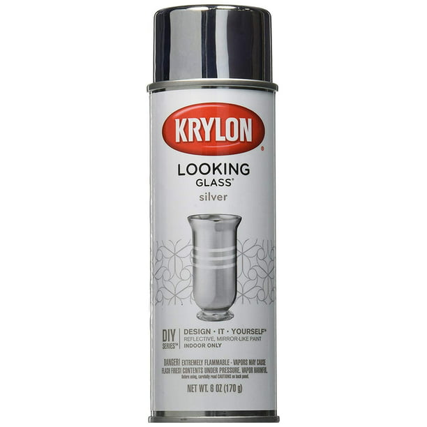 Krylon Looking Glass Silver Like Aerosol Spray Paint 6 Oz Com - Krylon Spray Paint For Glass Colors