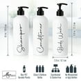 thumbnail image 2 of Alora 16oz Refillable Shampoo and Conditioner Bottles - Set of 3 - White - Easy to read Lettering - Pump Bottle Dispenser for Shampoo, Conditioner, Body Wash - Empty Plastic Refillable Containers, 2 of 7