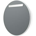 thumbnail image 5 of 24” x 24” White Rubber Framed Mirror | Round Bathroom Wall Mirror, 5 of 10