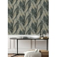 thumbnail image 3 of Advantage Blake Denim Leaf Wallpaper, 3 of 3