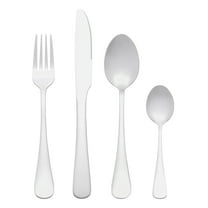 Unique Bargains Stainless Steel Silverware Set with Spoons and Forks Silver 4 Pcs