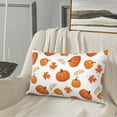 thumbnail image 4 of Plush Throw Pillow Covers, maple pumpkin Pillow Cases with Invisible Zipper, Breathable Microfiber Pillow Cases Standard Size for Sleeping Bedroom Sofa Living Room 20x30, 4 of 5