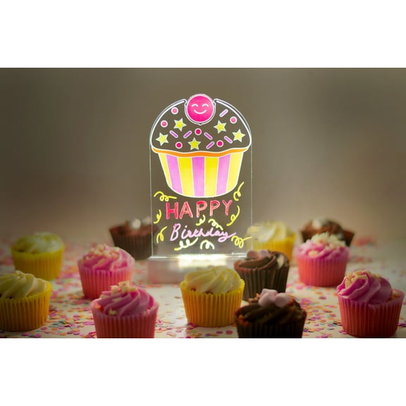 Cup Cake Emoji Notes Color & Shine Nightlight & Craft Kit