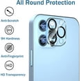 thumbnail image 2 of Protecteur d'Objectif de Caméra 2 Pack Compatible avec iPhone 13 Pro 6.1 inch / iPhone 13 Pro Max 6,7 Pouces, HD Verre Trempé Protecteur d'Écran de l'Objectif de la Caméra 9H Dureté, Résistant aux Rayures, Installation Facile, Clair, 2 of 5