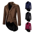 thumbnail image 3 of Traje de solapa de rendimiento para hombre, moda de talla europea, otoño e invierno, vestido de cola de milano para hombre, 3 of 4