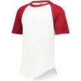 thumbnail image 2 of Augusta Sportswear Boys' Standard Youth Baseball Short Sleeve Tee 2.0, White/Red, Medium, 2 of 2