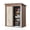 Brown, variant on Asofer 5x3 ft Galvanized Steel Outdoor Storage Shed - Weatherproof Tool Shed with Air Vent, Dark Gray