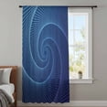 thumbnail image 3 of Blue Helix Stripes Sheer Curtains 108" Extra Long, Modern Minimalism Abstract Line Art Light Filering Curtains, Privacy Drapes Simi Floor to Veiling Curtain for Living Room Large Window Treatment, 3 of 9
