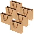 thumbnail image 1 of Paquete de 10 bolsas de papel con asas de 28 x 40 x 12 cm (11 x 15,7 x 4,7 pulgadas). Bolsas de papel kraft marrón para compras, fiestas y tiendas., 1 of 9
