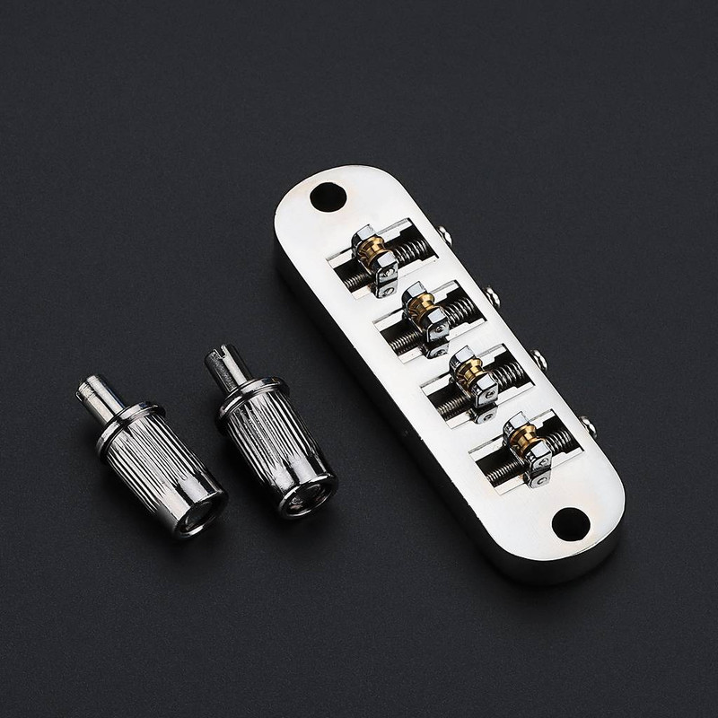 4-String Electric Guitar Bridge, Chrome Plated, GA437 Model Silver