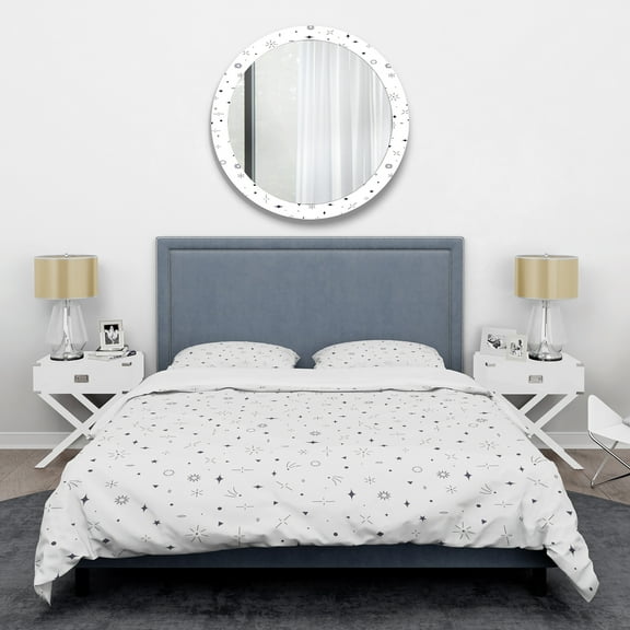 Designart 'Golden Geometrical Diamond Pattern III' Mid-Century Modern Duvet Cover Set