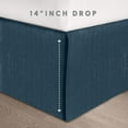 thumbnail image 5 of Cozy & Soft 8-Piece Bedding Set - Includes Comforter, Smart Sheet Set, Bed Skirt, Matching Pillowcases and Shams, Bamboo Design, King/California King, Navy Blue Comforter Set, 5 of 7