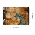 thumbnail image 3 of Salouo Antique Map Adventure Scene Pattern Outdoor Indoor Sturdy Doormats 16’’×24’’, Anti Fatigue Soft Flannel Thick Door Mat,Non-Slip Rectangle Rug Cushion, 3 of 7